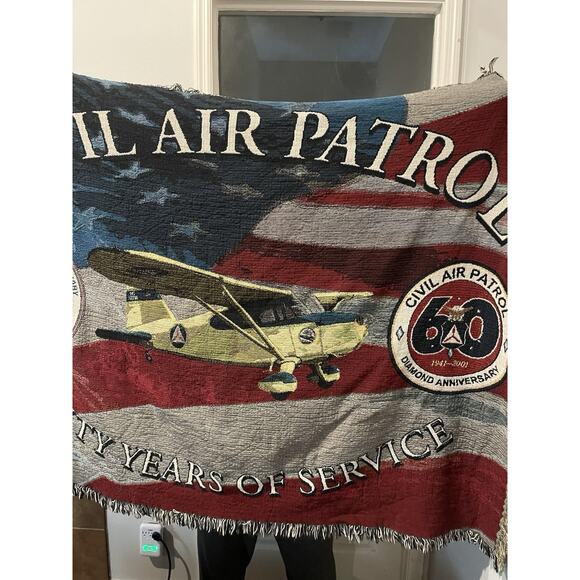Vintage Mill Street Civil Air Patrol 60Th Anniversary Throw - Picture 3 of 8